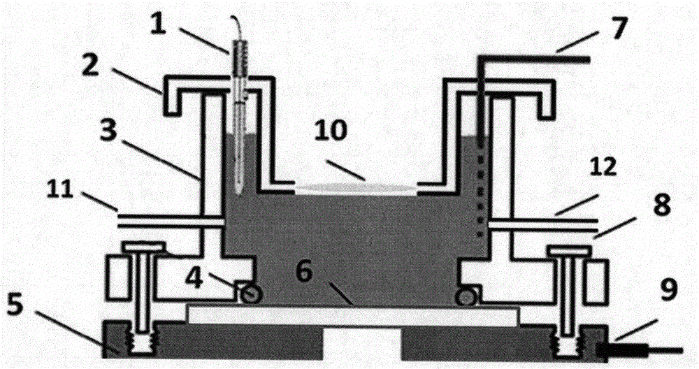 Flowing electrolytic tank for Raman spectrum