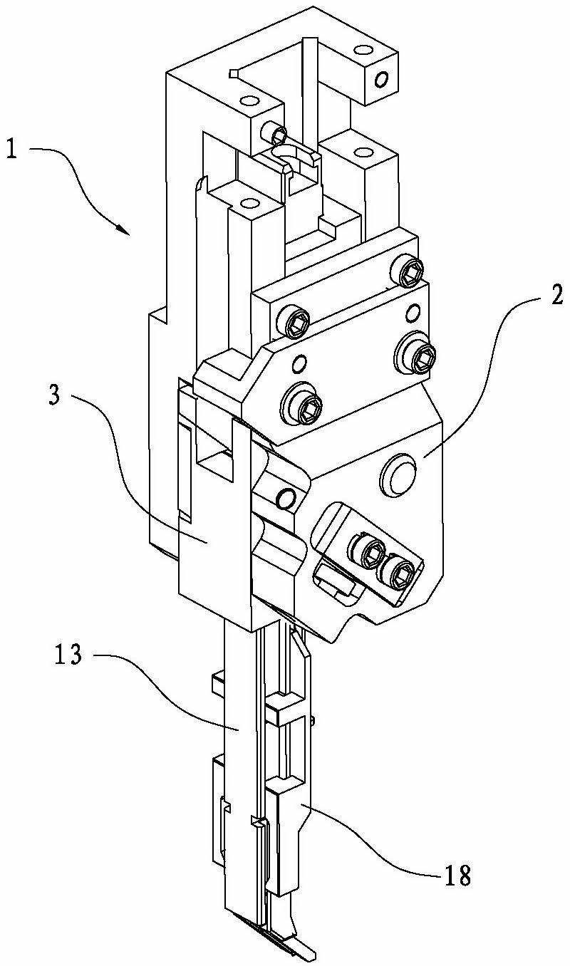 Head plug-in mechanism for vertical plug-in machine