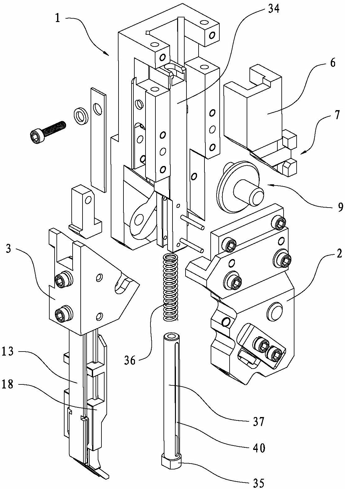 Head plug-in mechanism for vertical plug-in machine