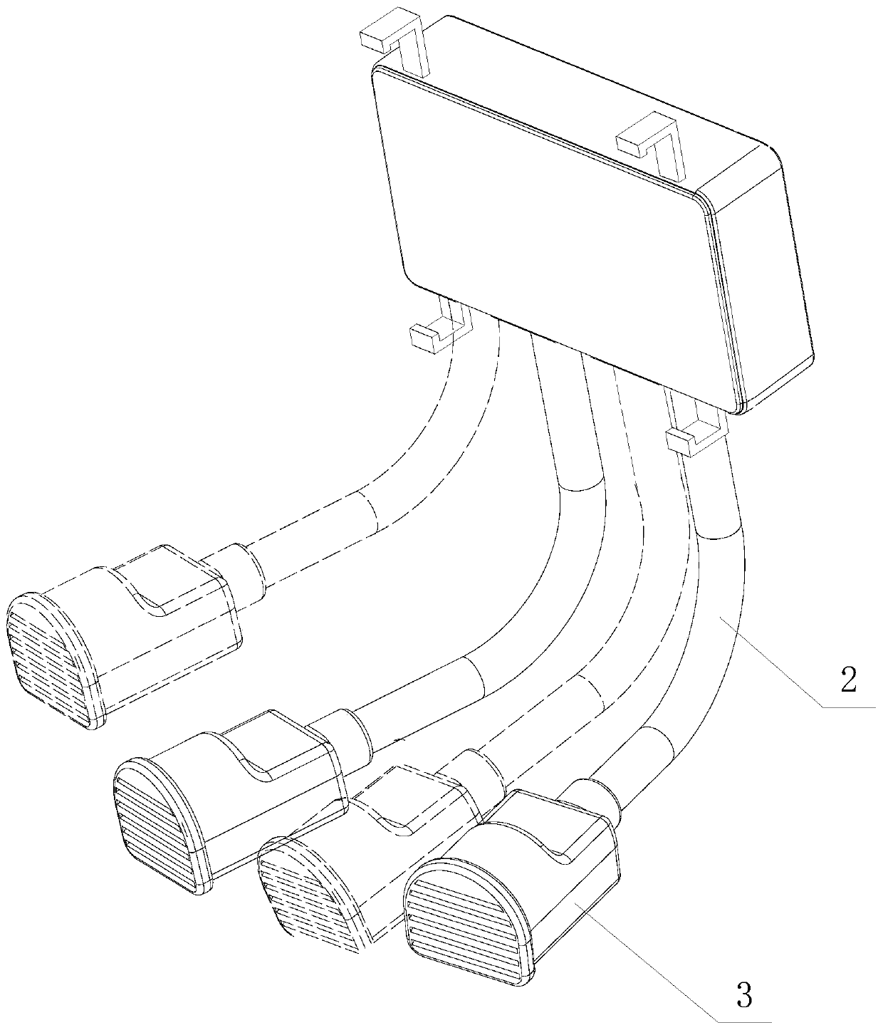 Novel fork-arm type vehicle-mounted air purification device