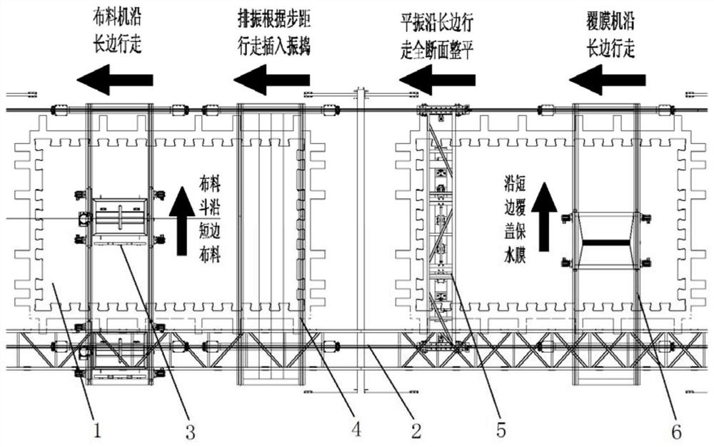 A control system and control method for a concrete bridge deck prefabricated slab production line