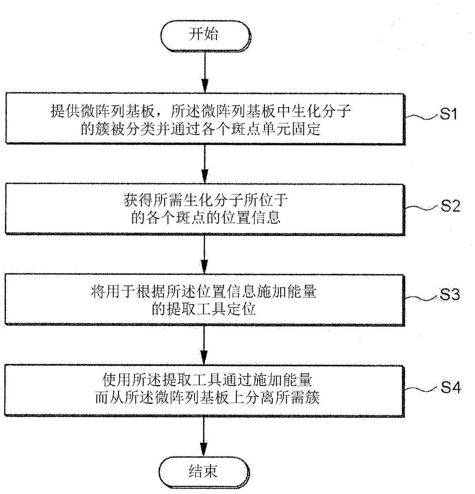 Method for isolating biochemical molecules on microarray substrate