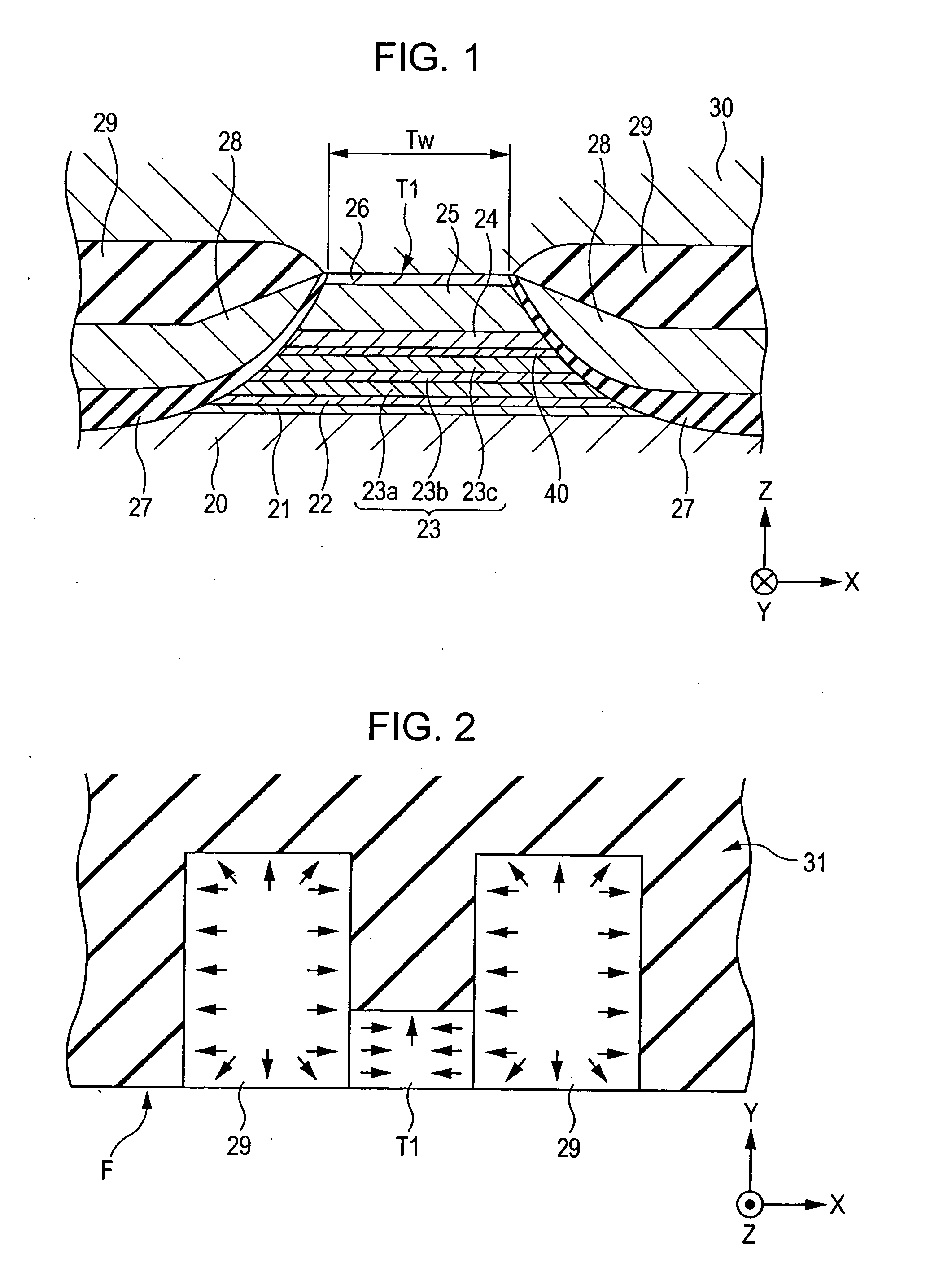 Self-pinned magnetic detecting element
