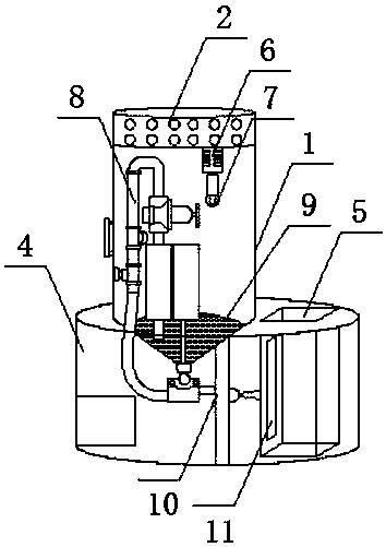 Device for removing redundant gypsum on surface of building material