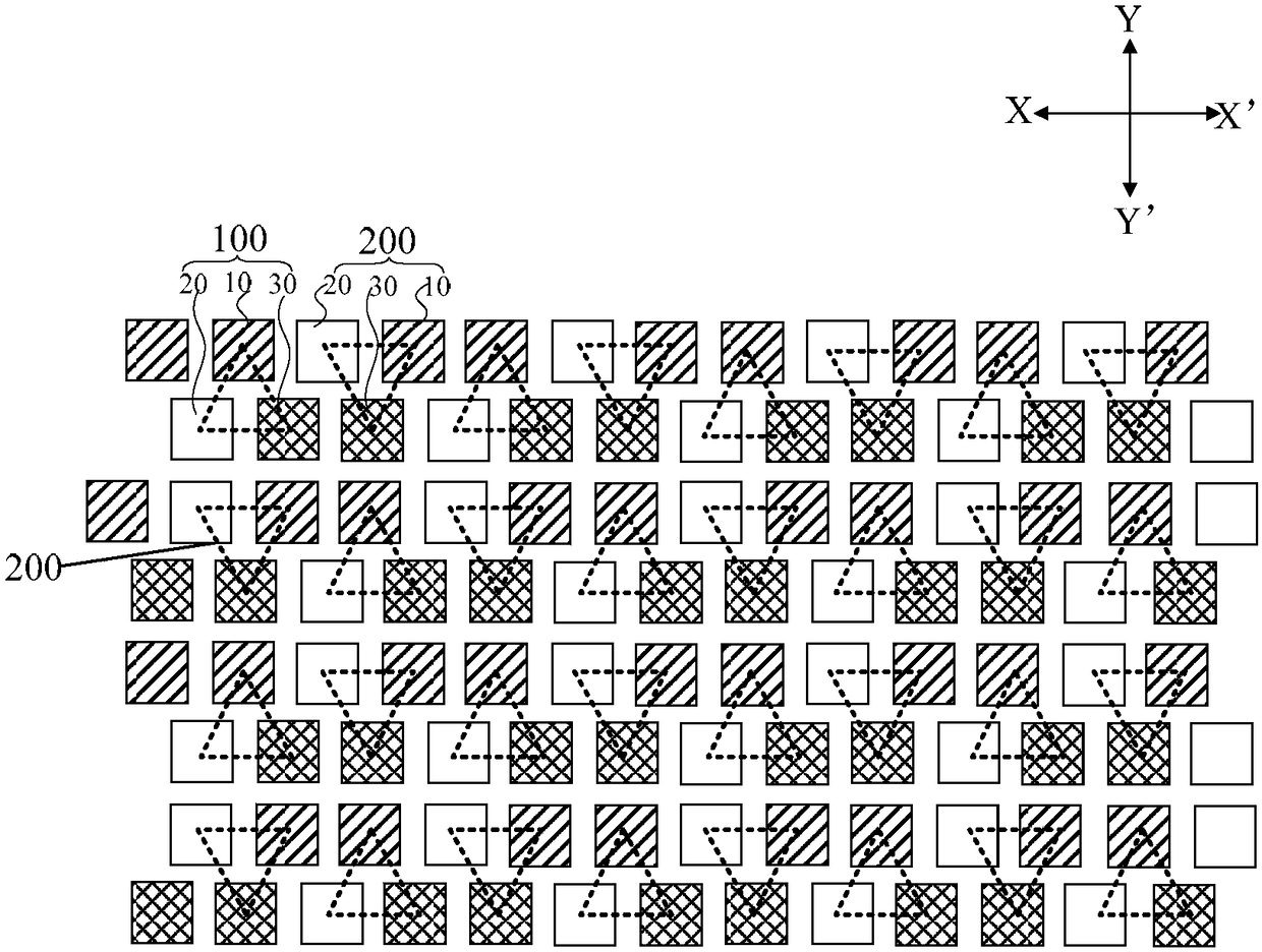 Pixel arrangement structure, display panel, display device, and mask plate
