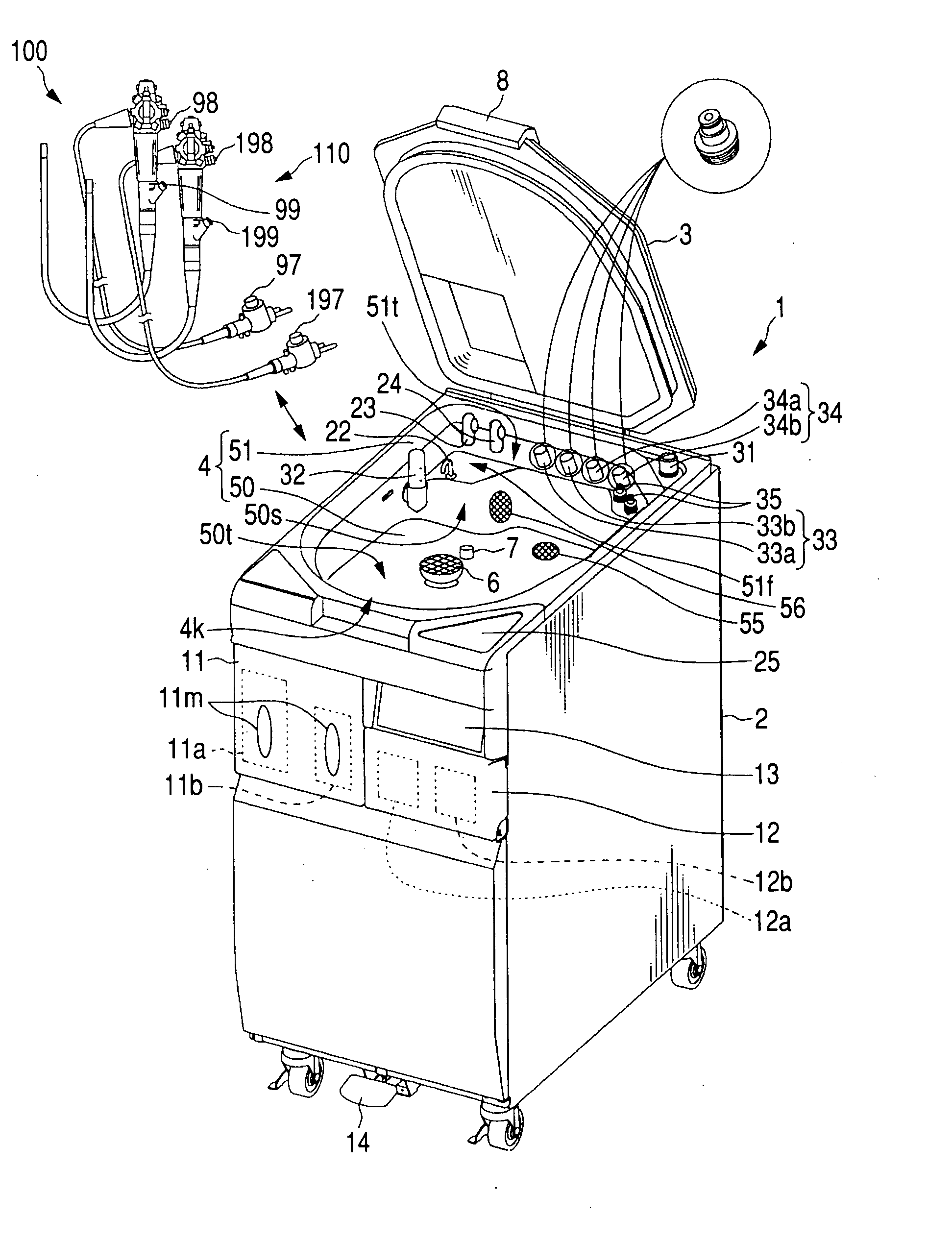 Apparatus and method for dewatering endoscope channels