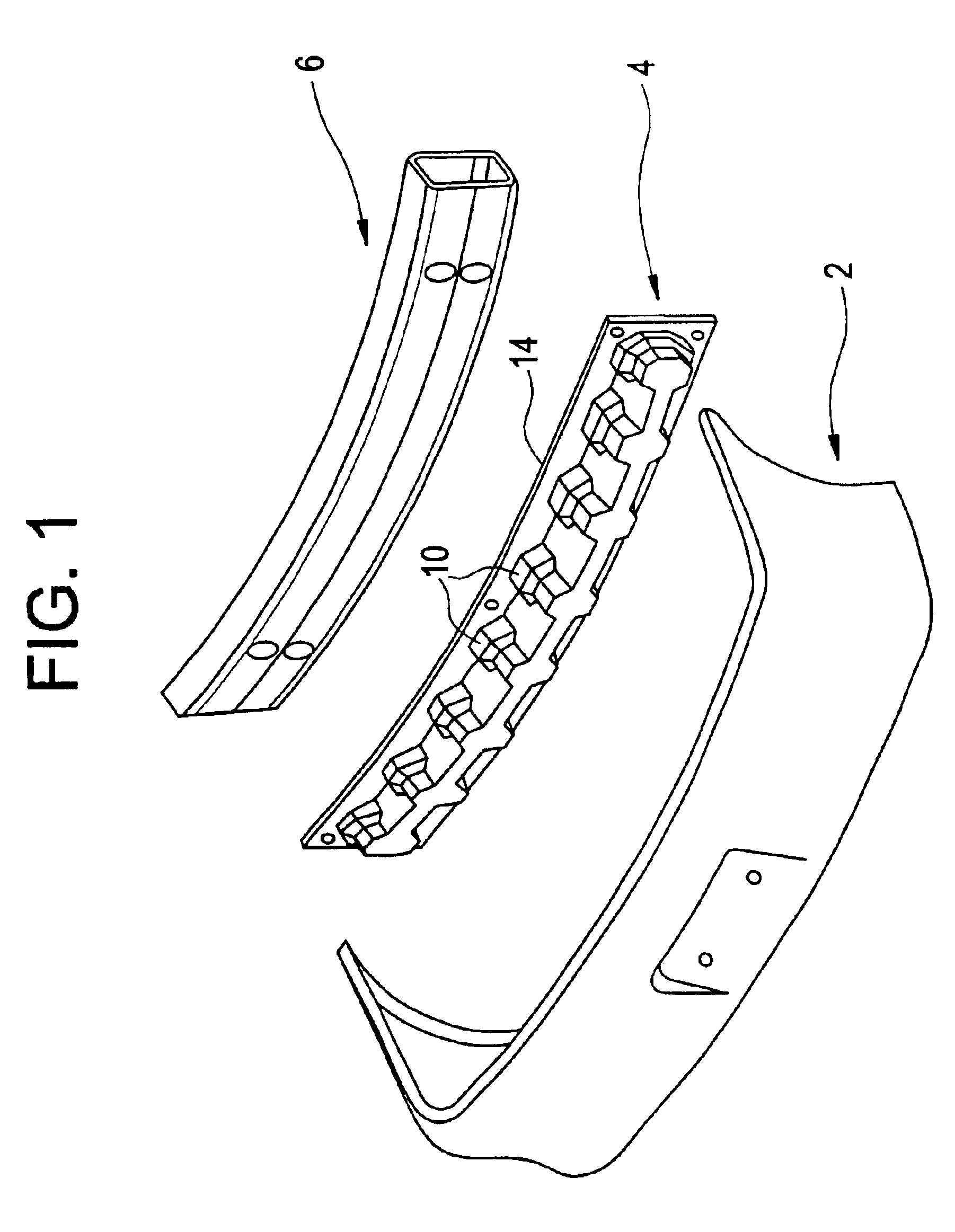 Pedestrian energy absorber for automotive vehicles