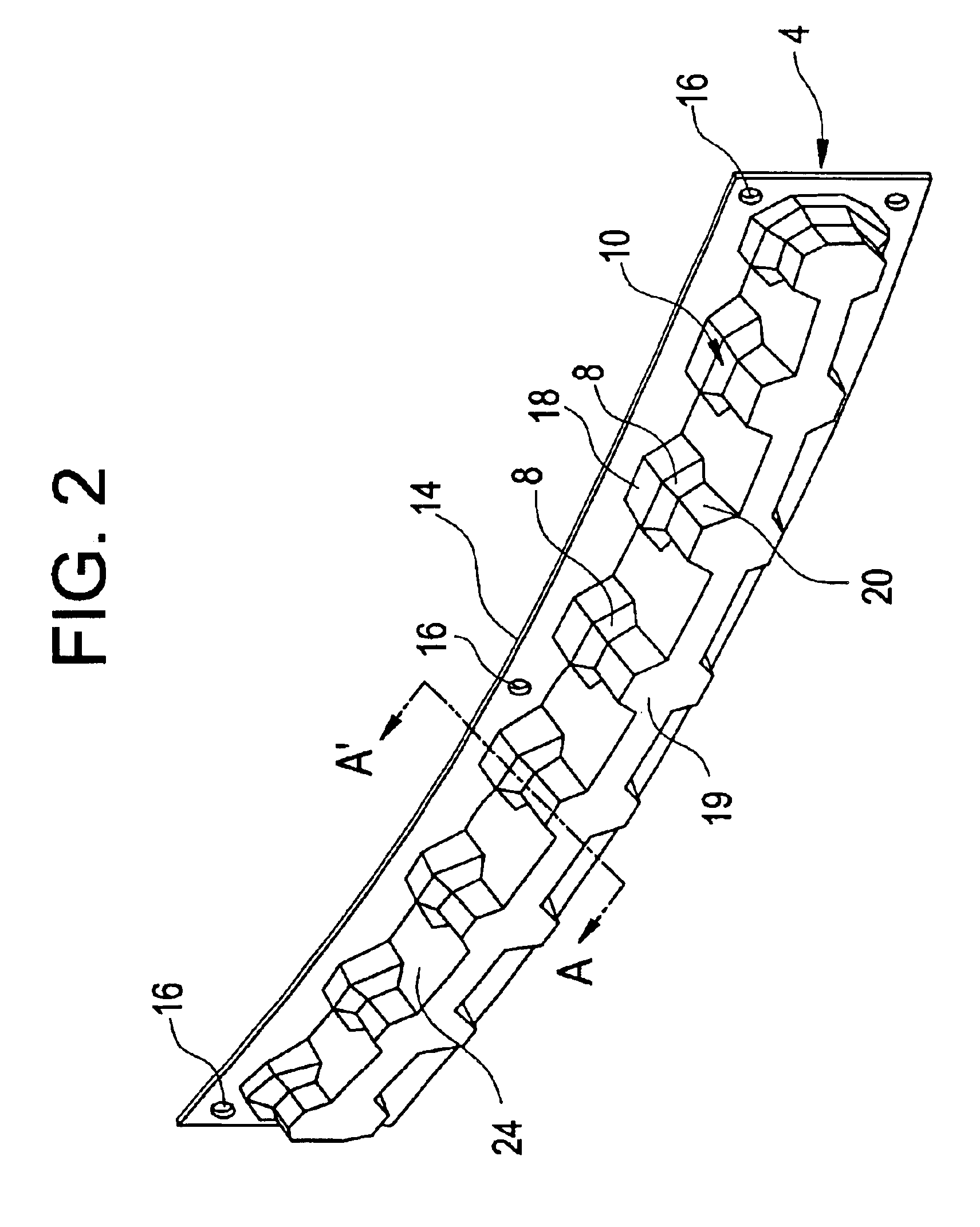 Pedestrian energy absorber for automotive vehicles