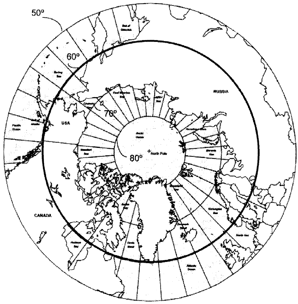 Satellite system and method for circumpolar latitudes