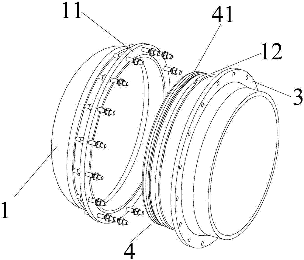 Hydrostatic pressure testing device of pipeline with joint