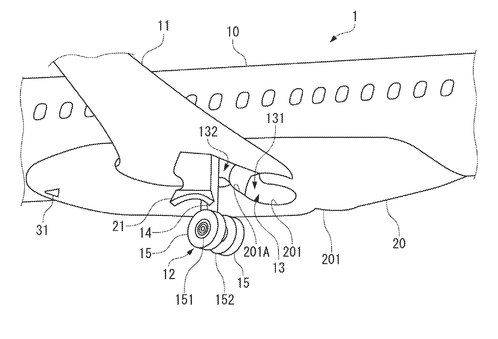 Heat removal structure of aircraft main landing gear bay