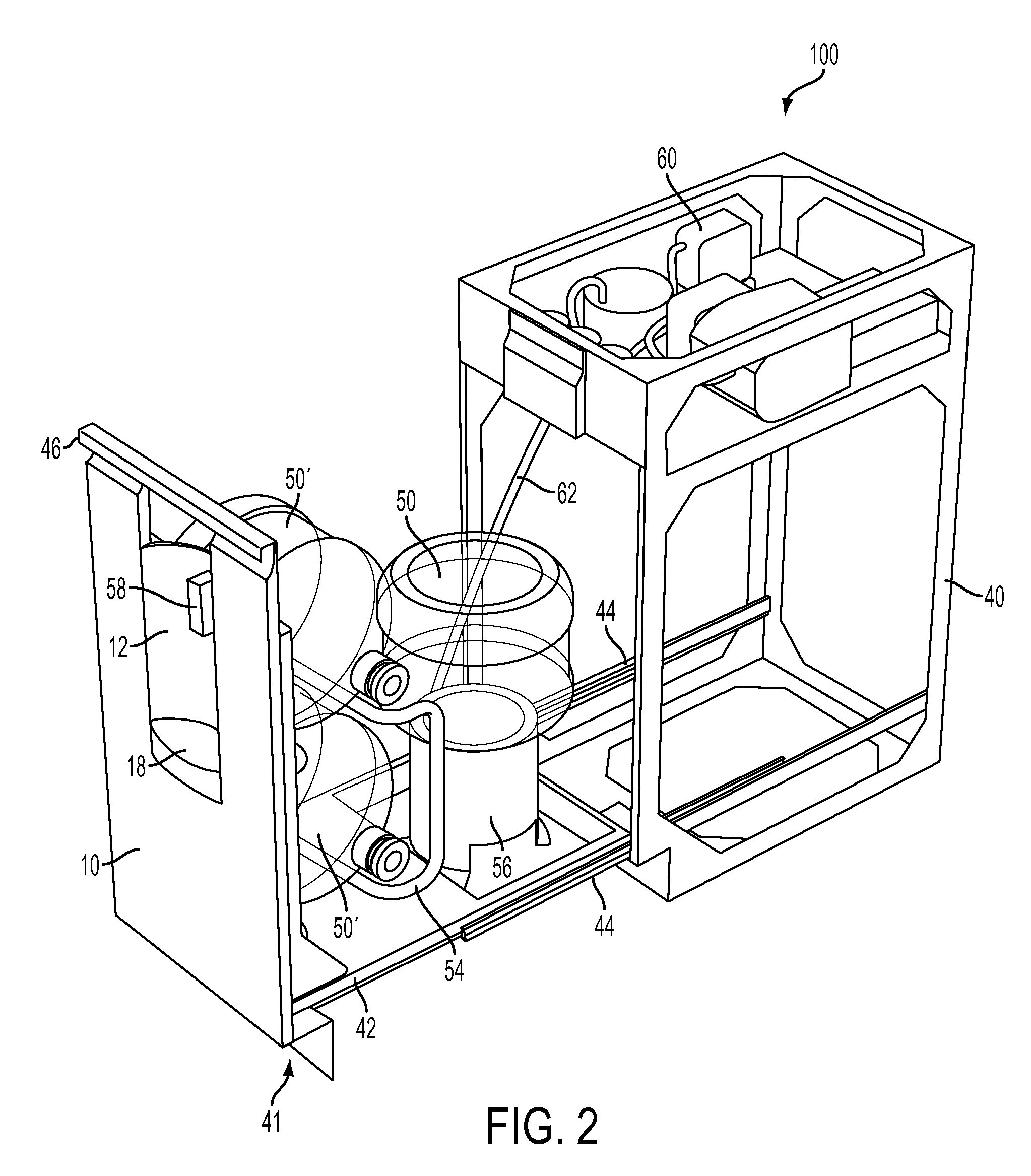 Under-counter water cooler appliance