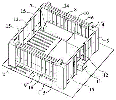 A kind of sow barn feeds loose-feeding piggery sty