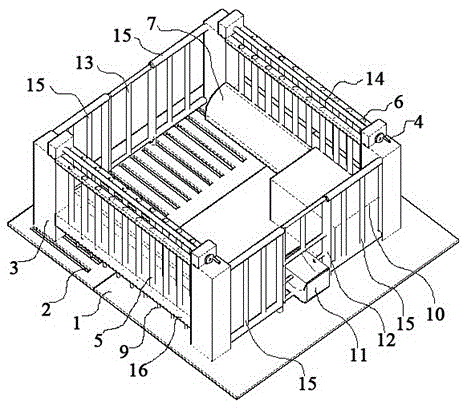 A kind of sow barn feeds loose-feeding piggery sty