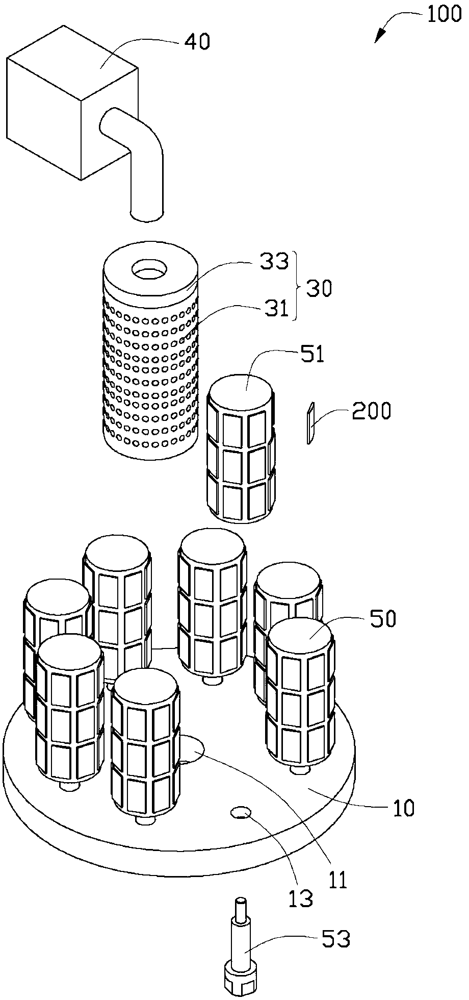 Etching device