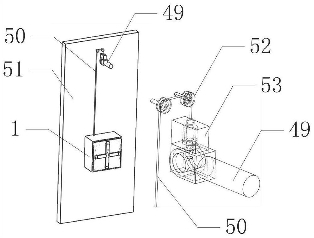 Anti-falling switch cabinet capable of being opened in four directions