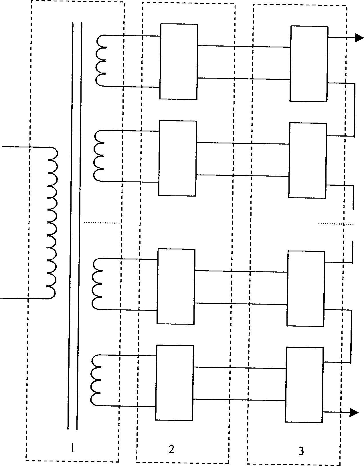 Medium and high voltage power conversion method and device