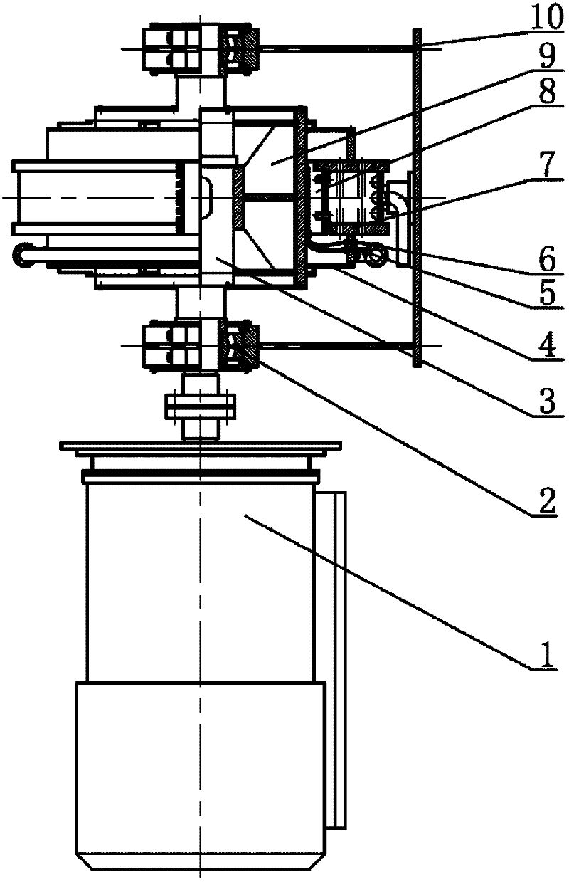 Device for testing partitioned pad guide bearing of through-flow set