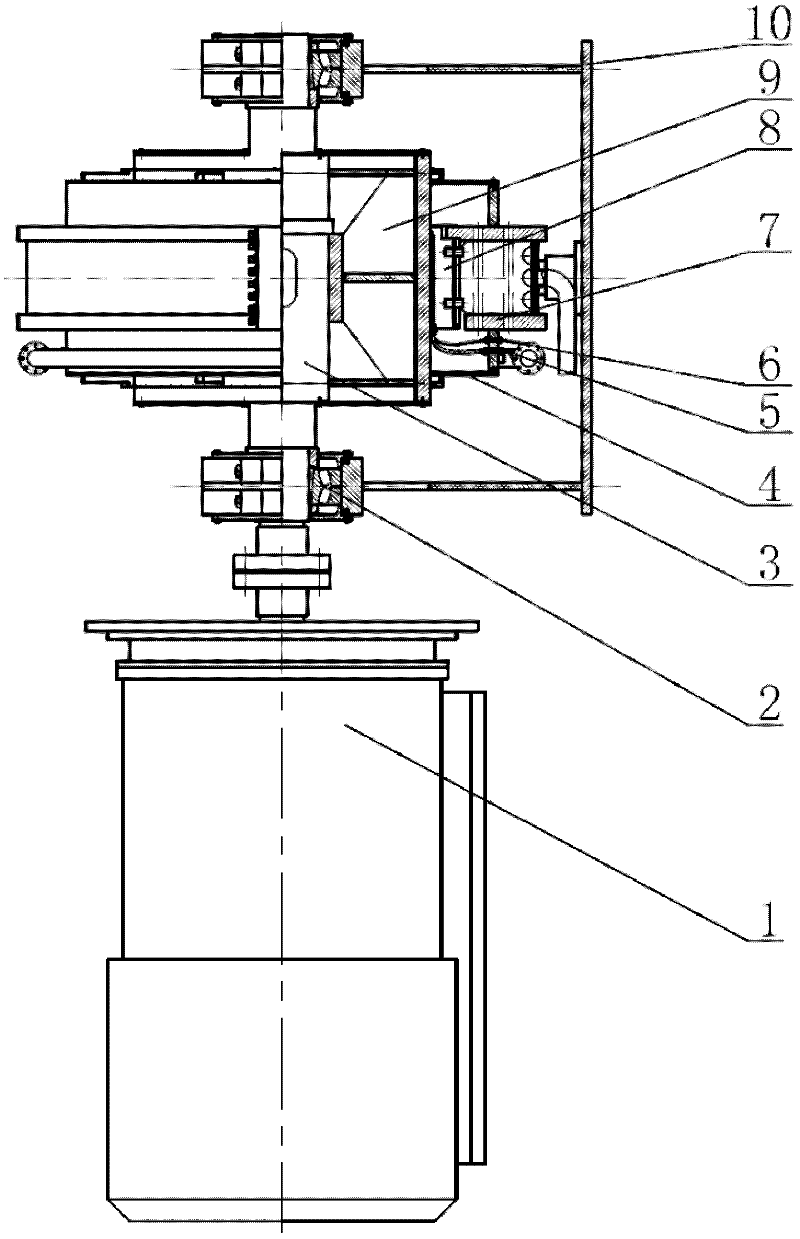 Device for testing partitioned pad guide bearing of through-flow set