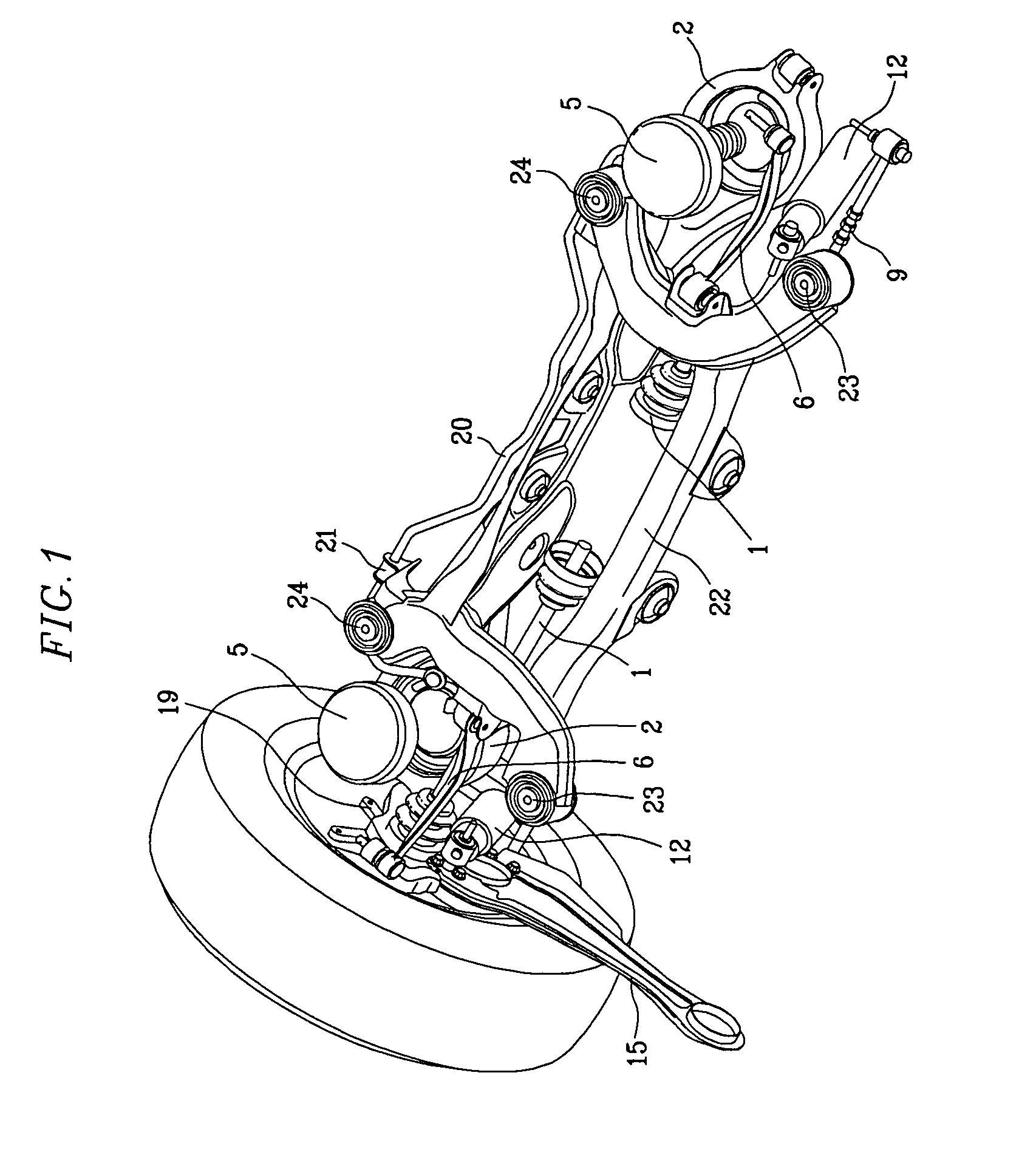 Rear wheel suspension apparatus