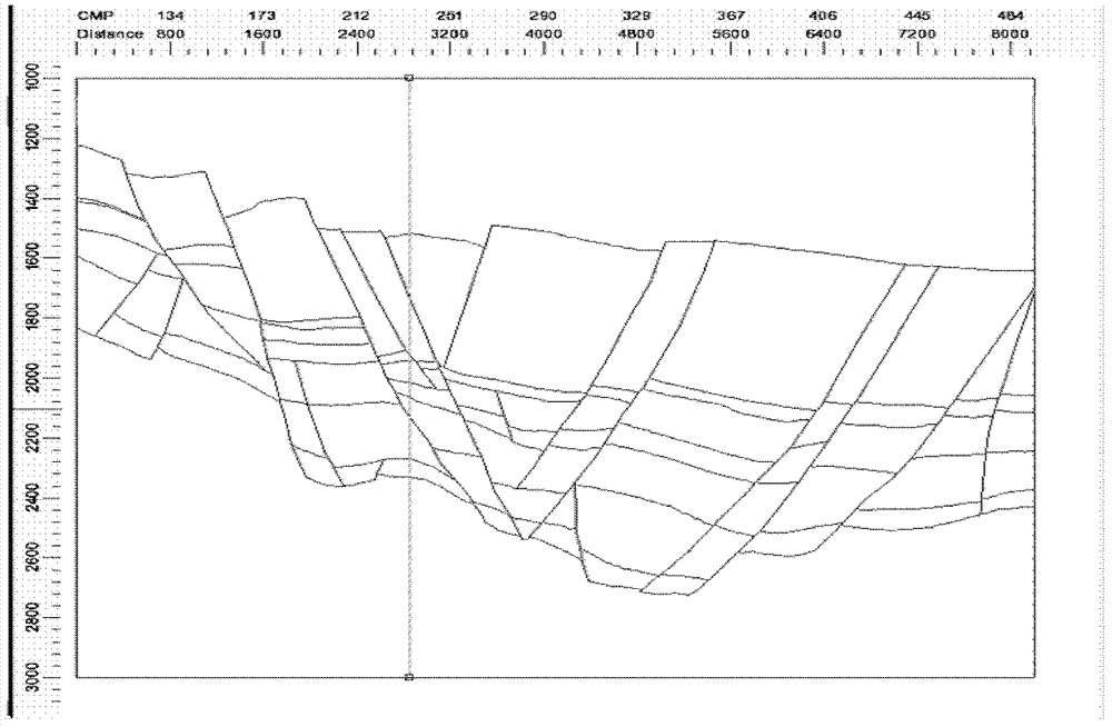 Method for determining complex geologic structure in two-dimensional space