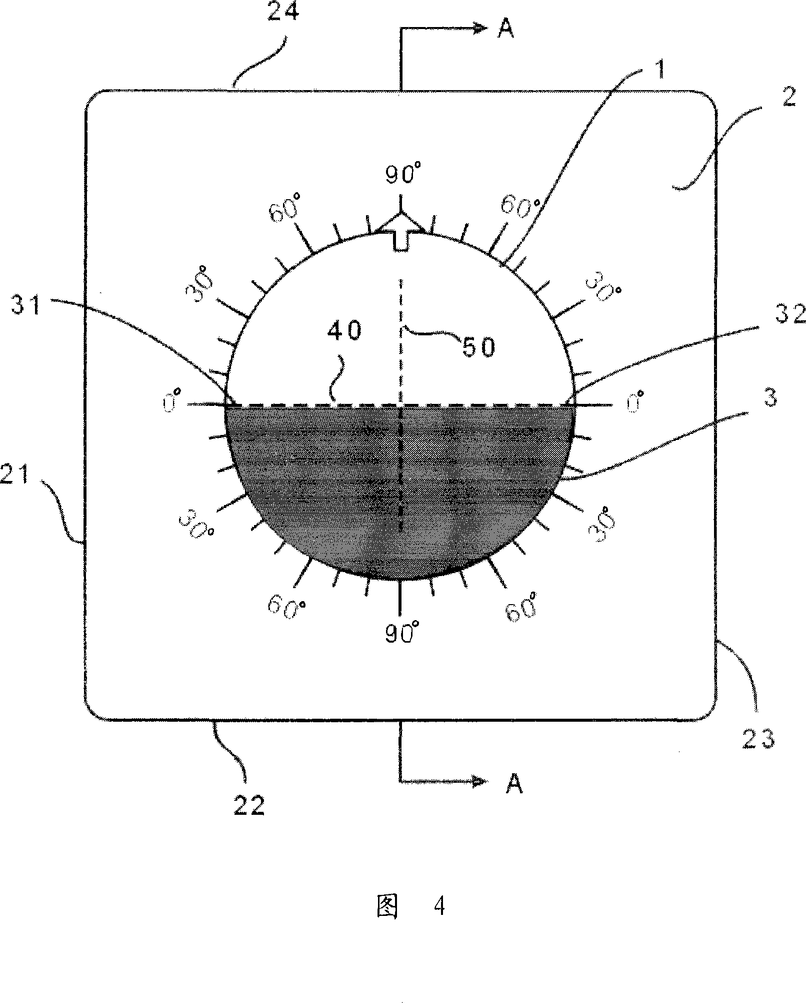 Level meter capable of reading inclination numerical value