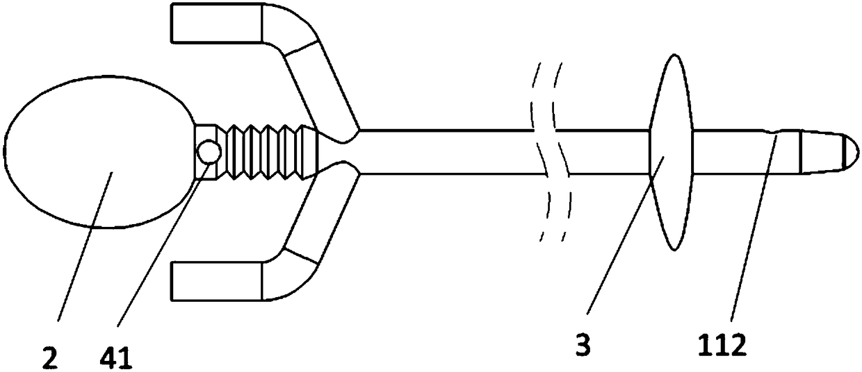 Remaining type thrombus removing and urethral catheterization device