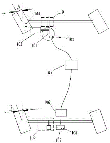 Electric vehicle four-wheel steering system and control method