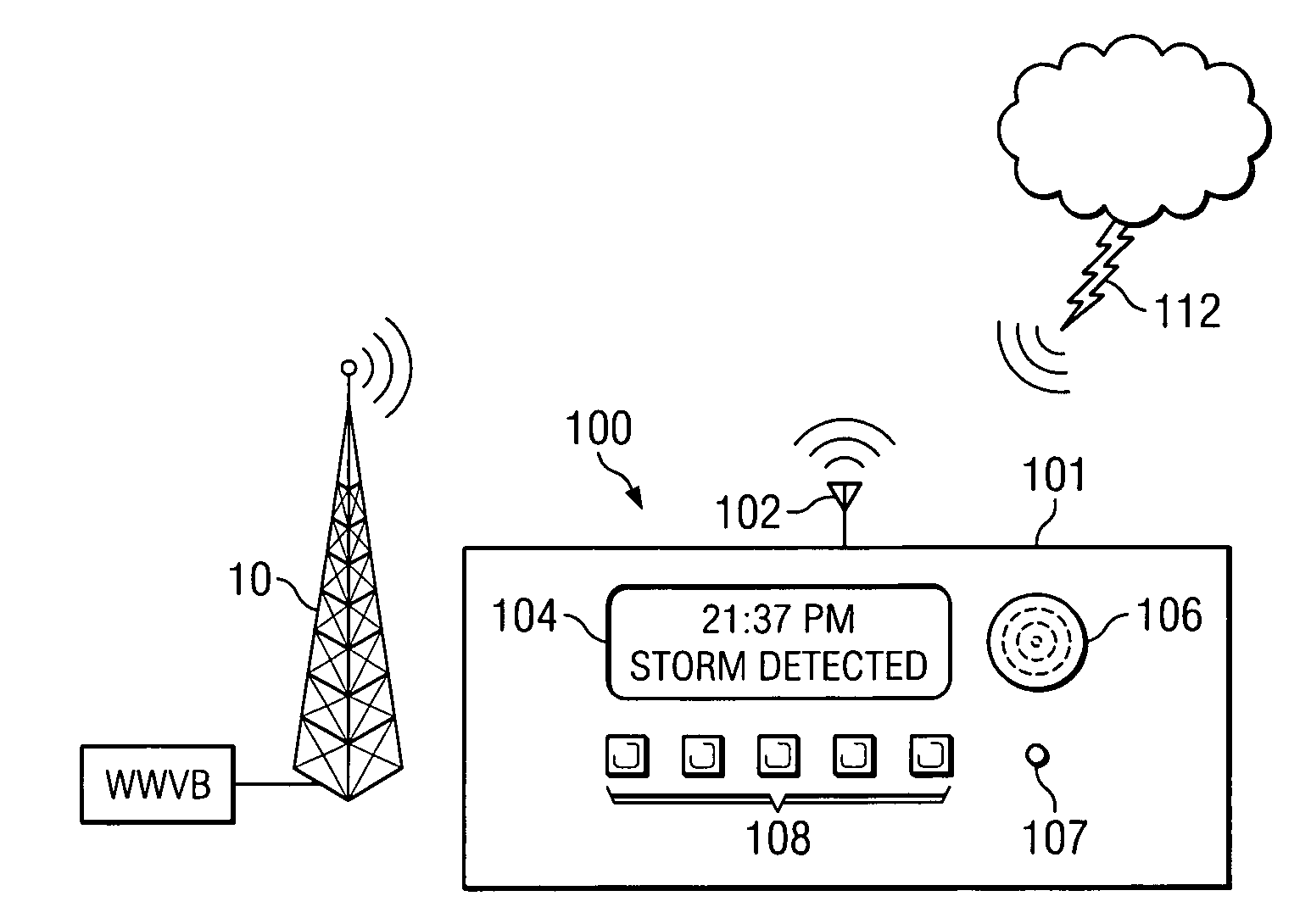Portable weather detector and alert system