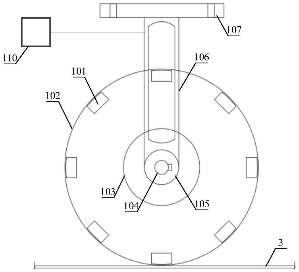 Coupling contact type magnetic flux and temperature detection probe wheel and detection method