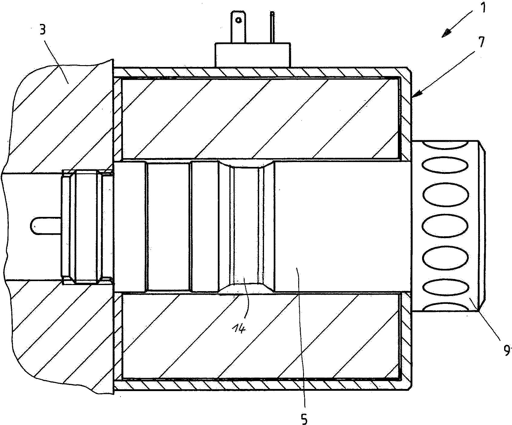 Solenoid arrangement and valve arrangement