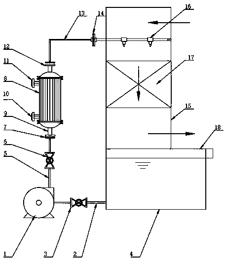 Spray condensing device for normal-pressure heat pump evaporator