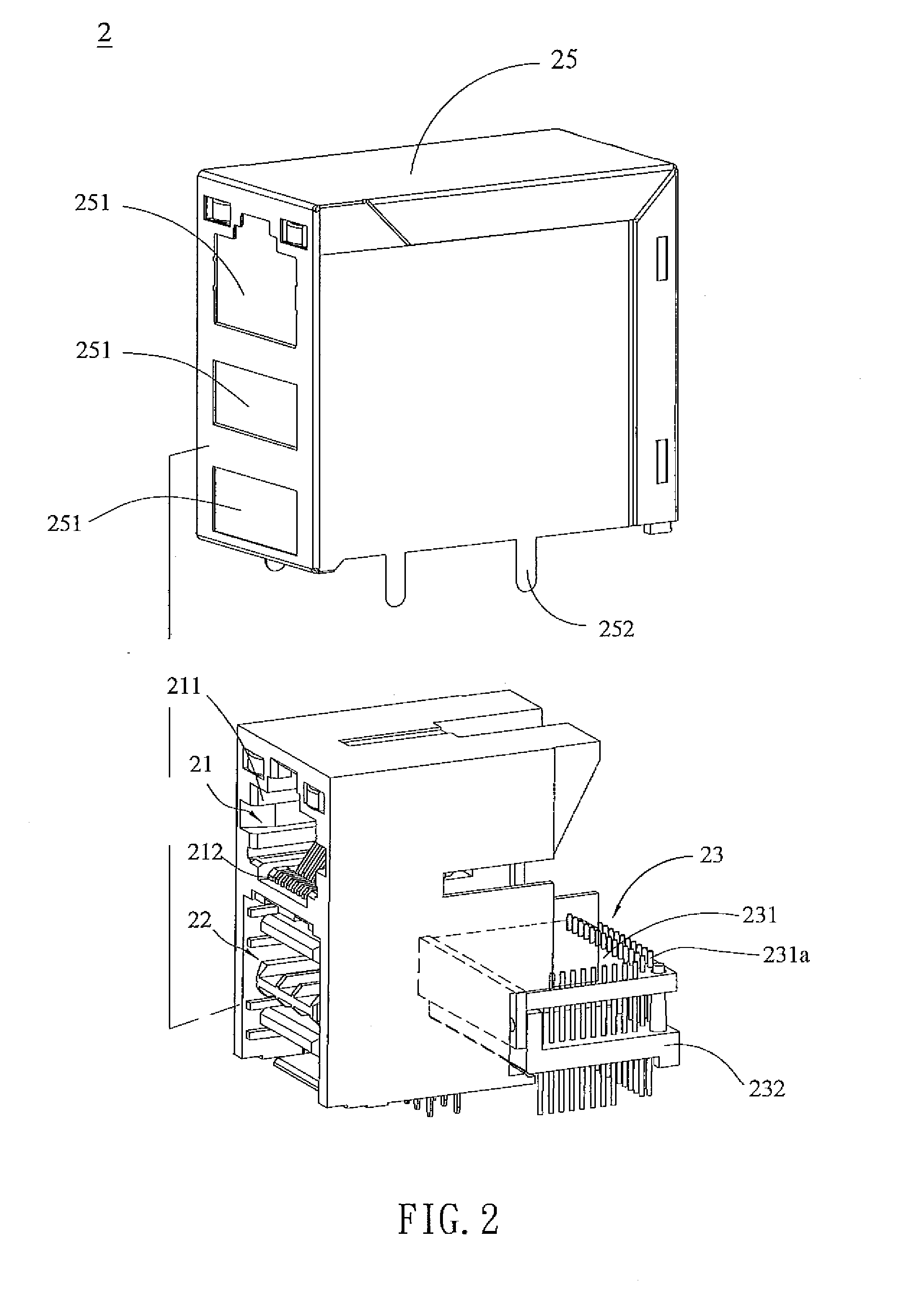 Network device and connection module thereof