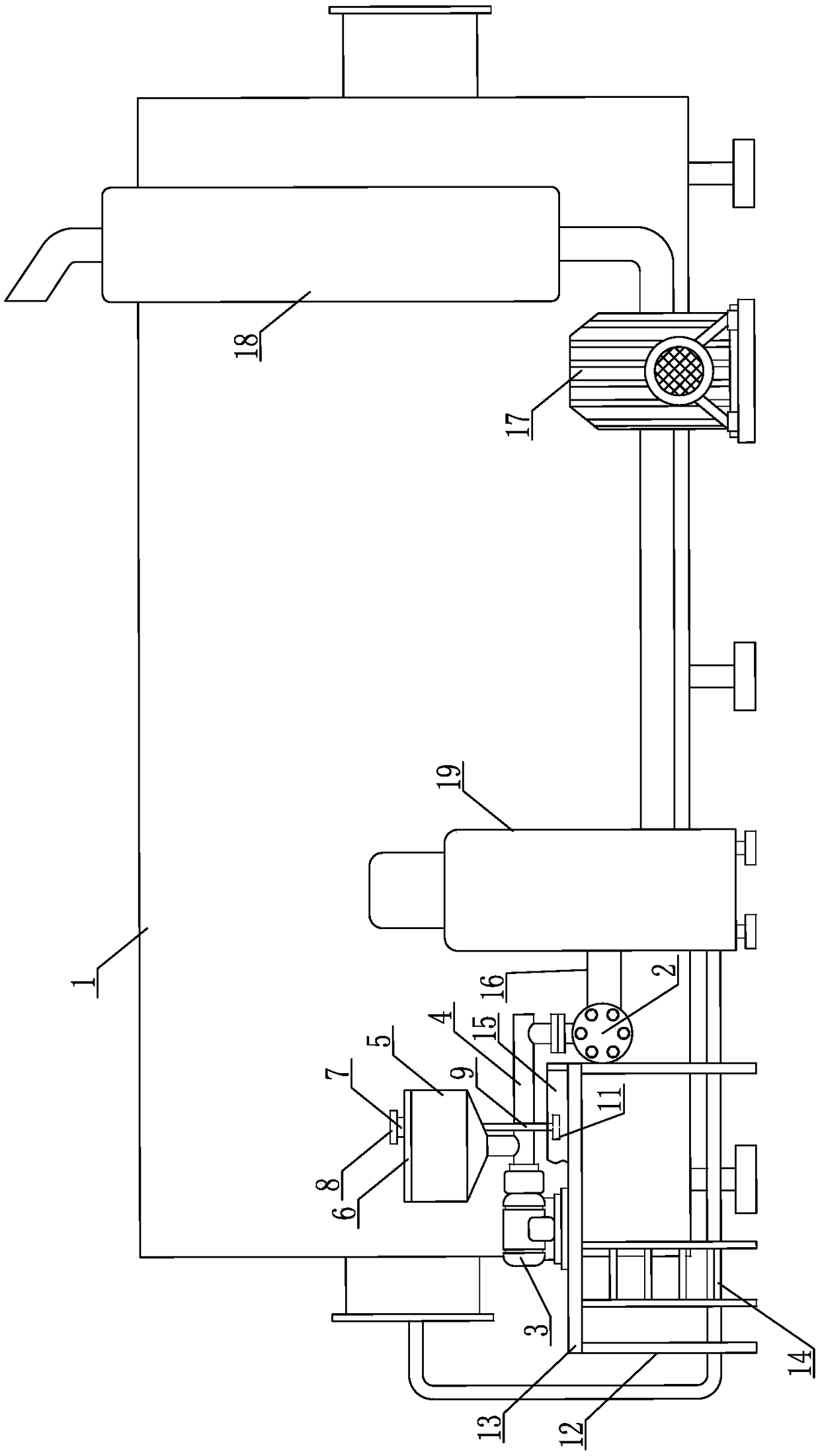 Feeding device of sulphur burning furnace for bromine production