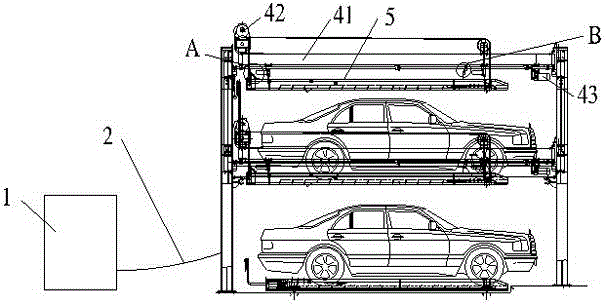 Electric automobile charging system for three-dimensional parking lots