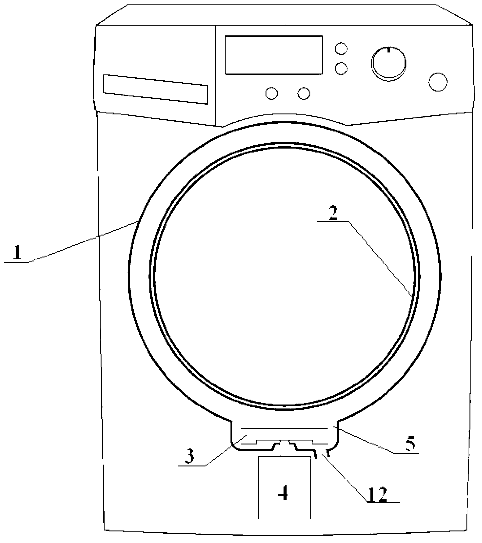 Water circulating device for low temperature fast dissolving of detergent and efficient washing of roller washing machine and working method thereof
