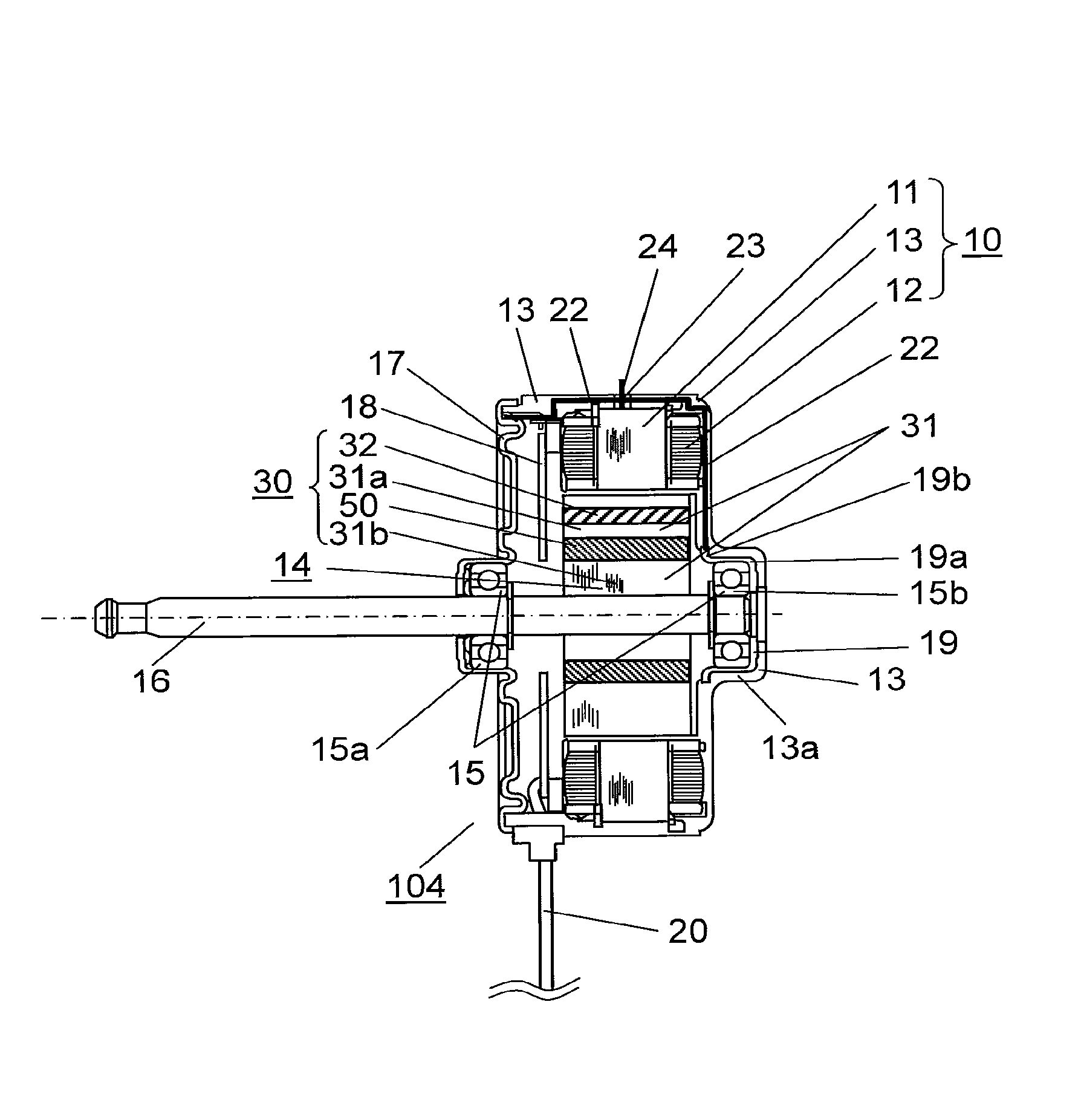 Motor and electrical appliance provided with same
