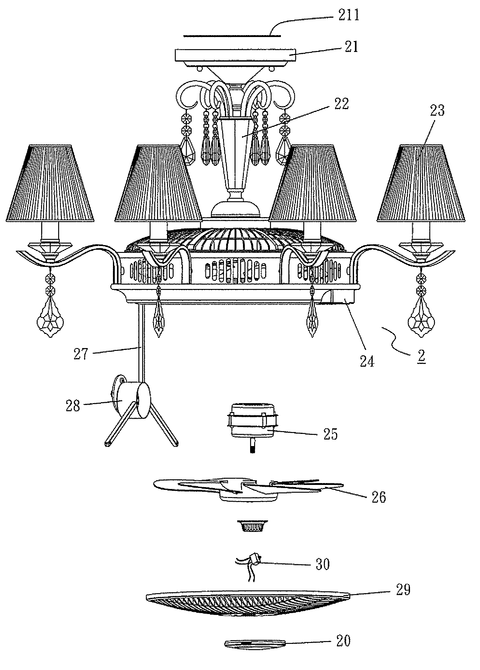 Fan light apparatus