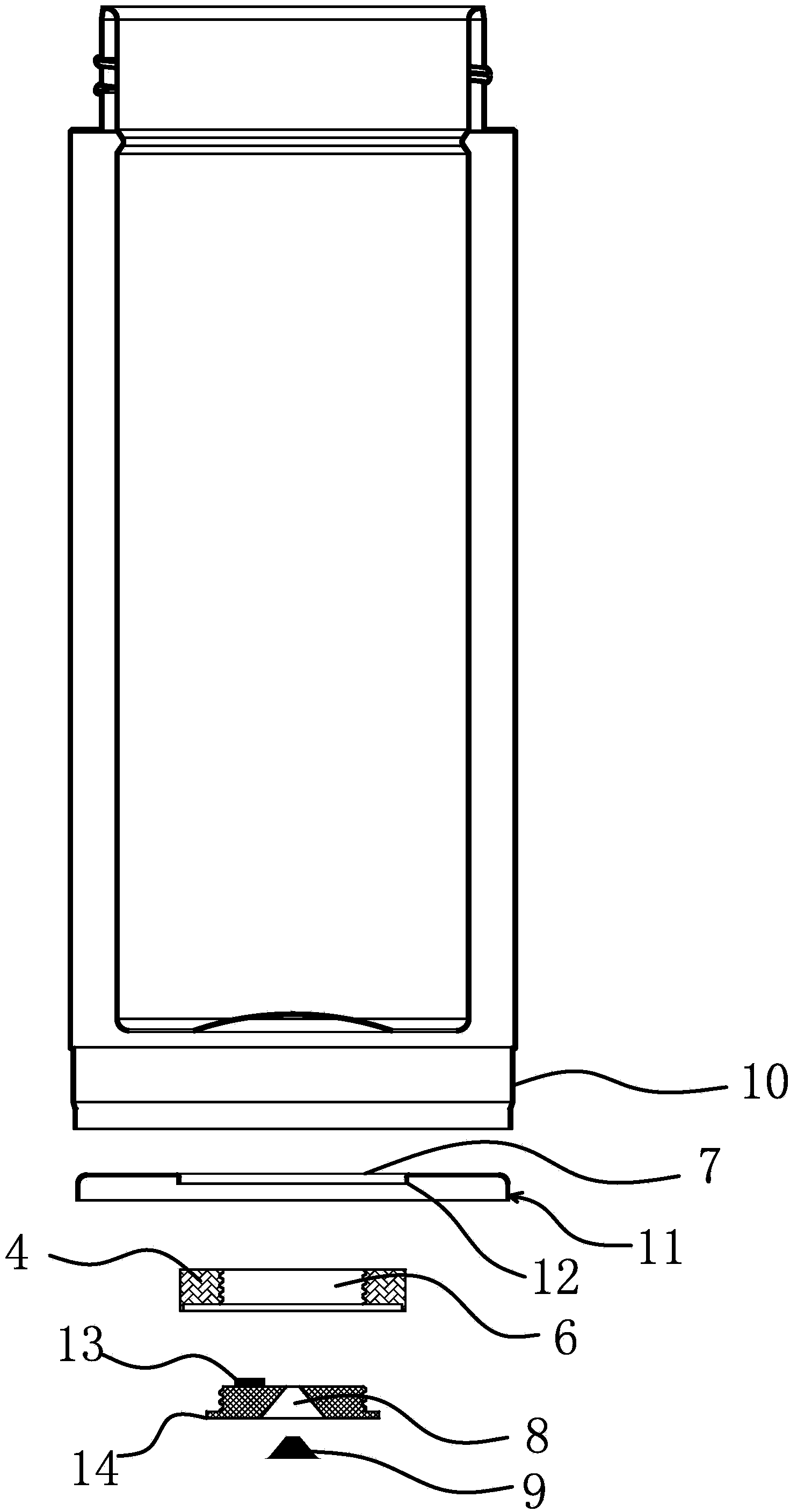Vacuumizing structure for titanium vacuum flask