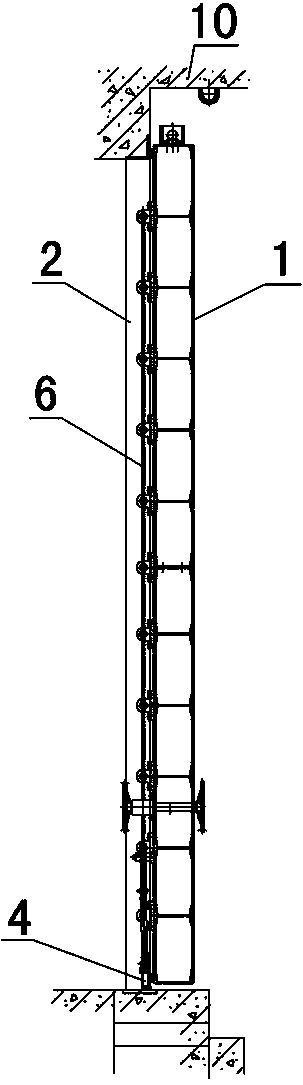 Oversized single-leaf protection airtight separation door for single-tunnel double-line section of metro
