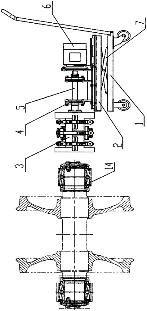 Derusting machine for bearing outer ring of railway vehicle