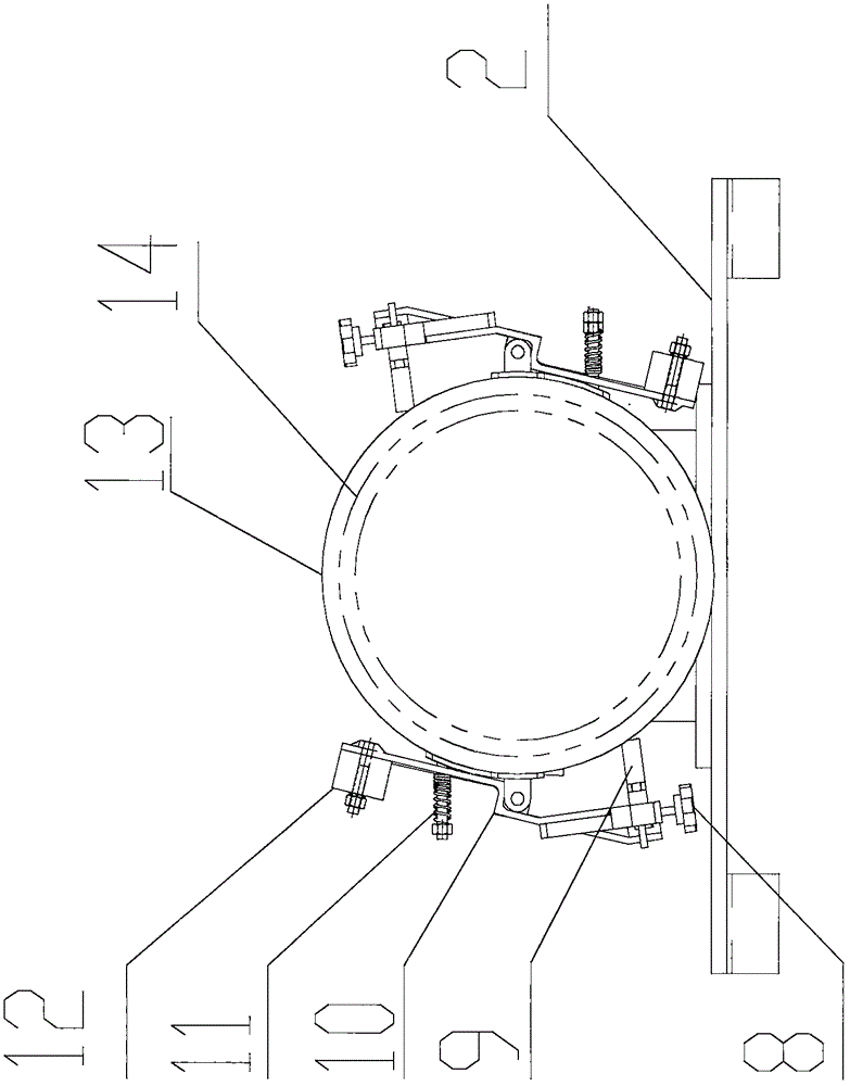 Derusting machine for bearing outer ring of railway vehicle