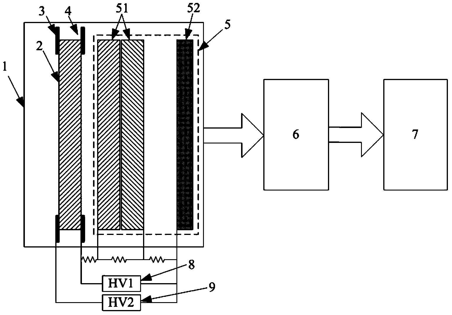 Device for detecting micro channel plate dark counts