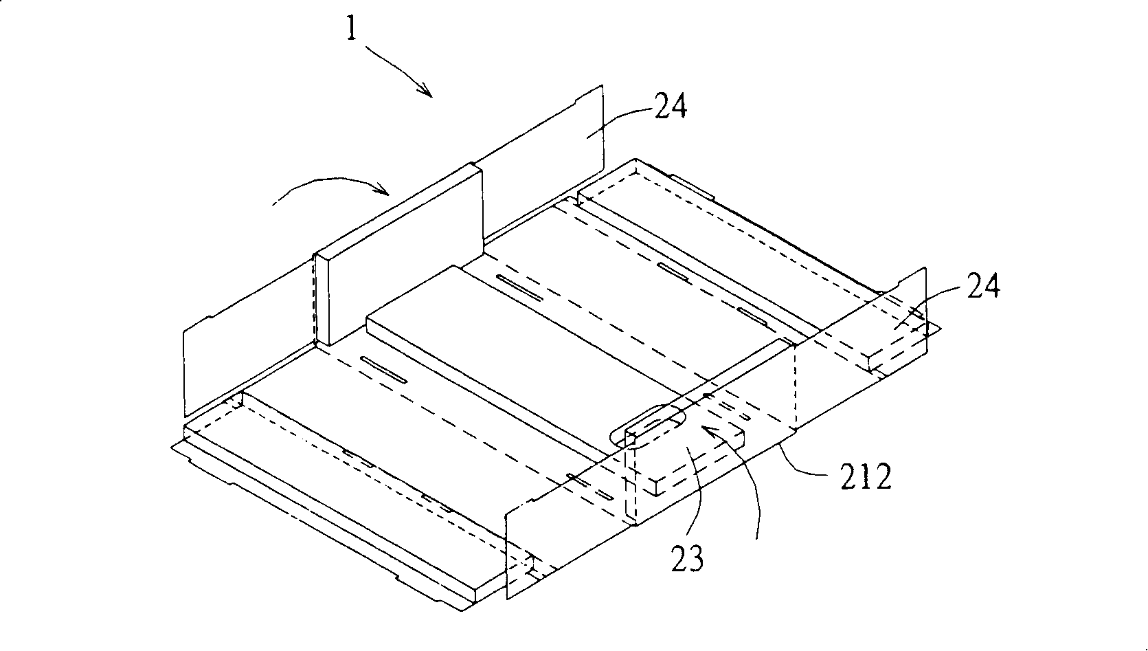 Buffering body capable of completely flattening and combination thereof