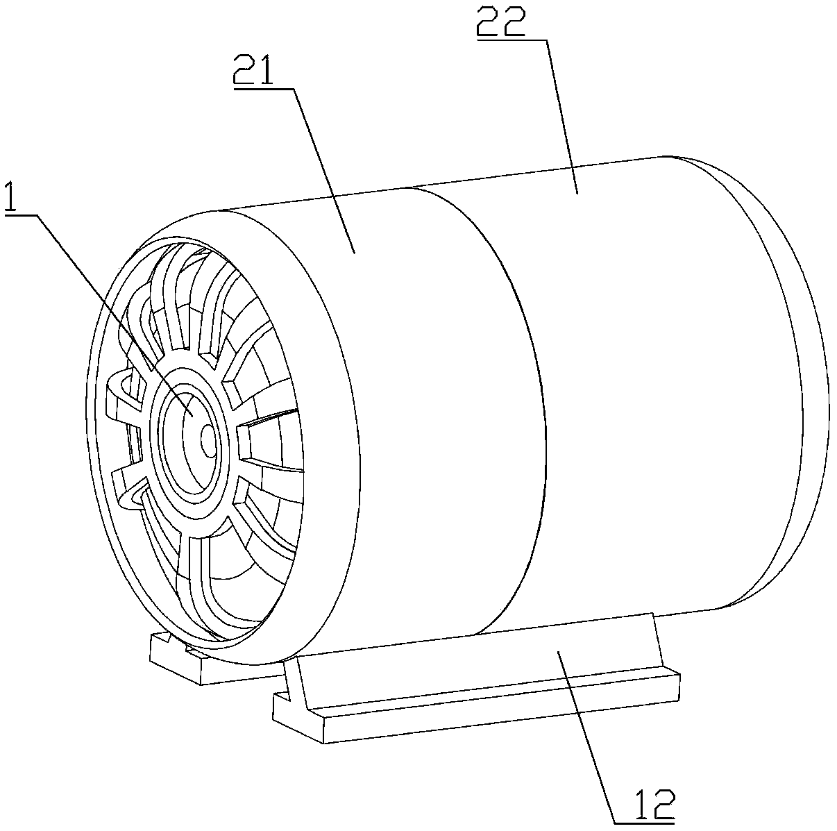 A contact heat dissipation motor