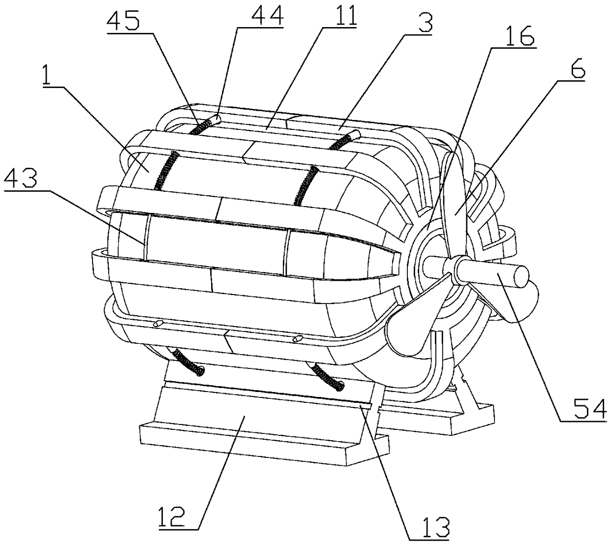 A contact heat dissipation motor