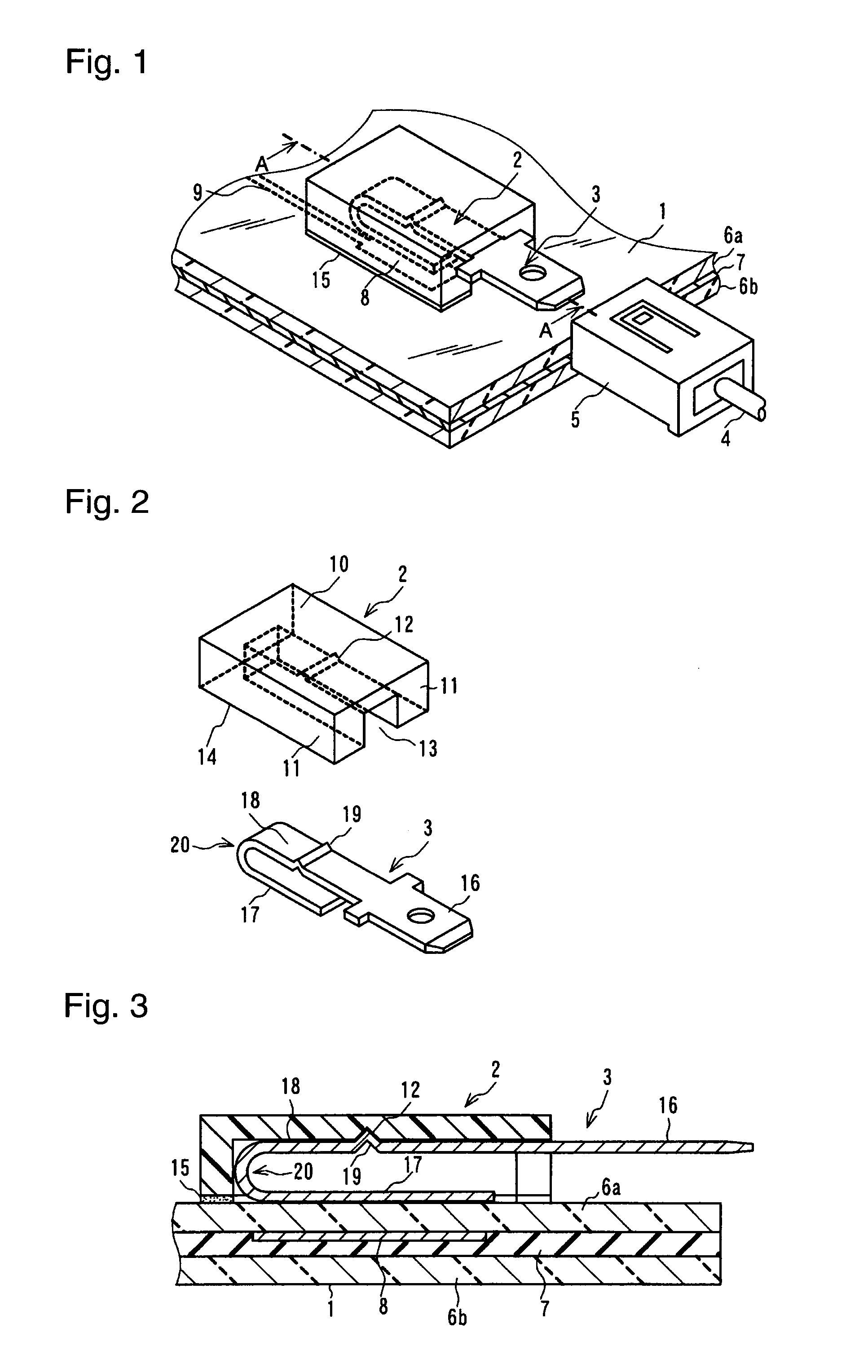 Wire connection structure for laminated glass and laminated glass including such a wire connection structure