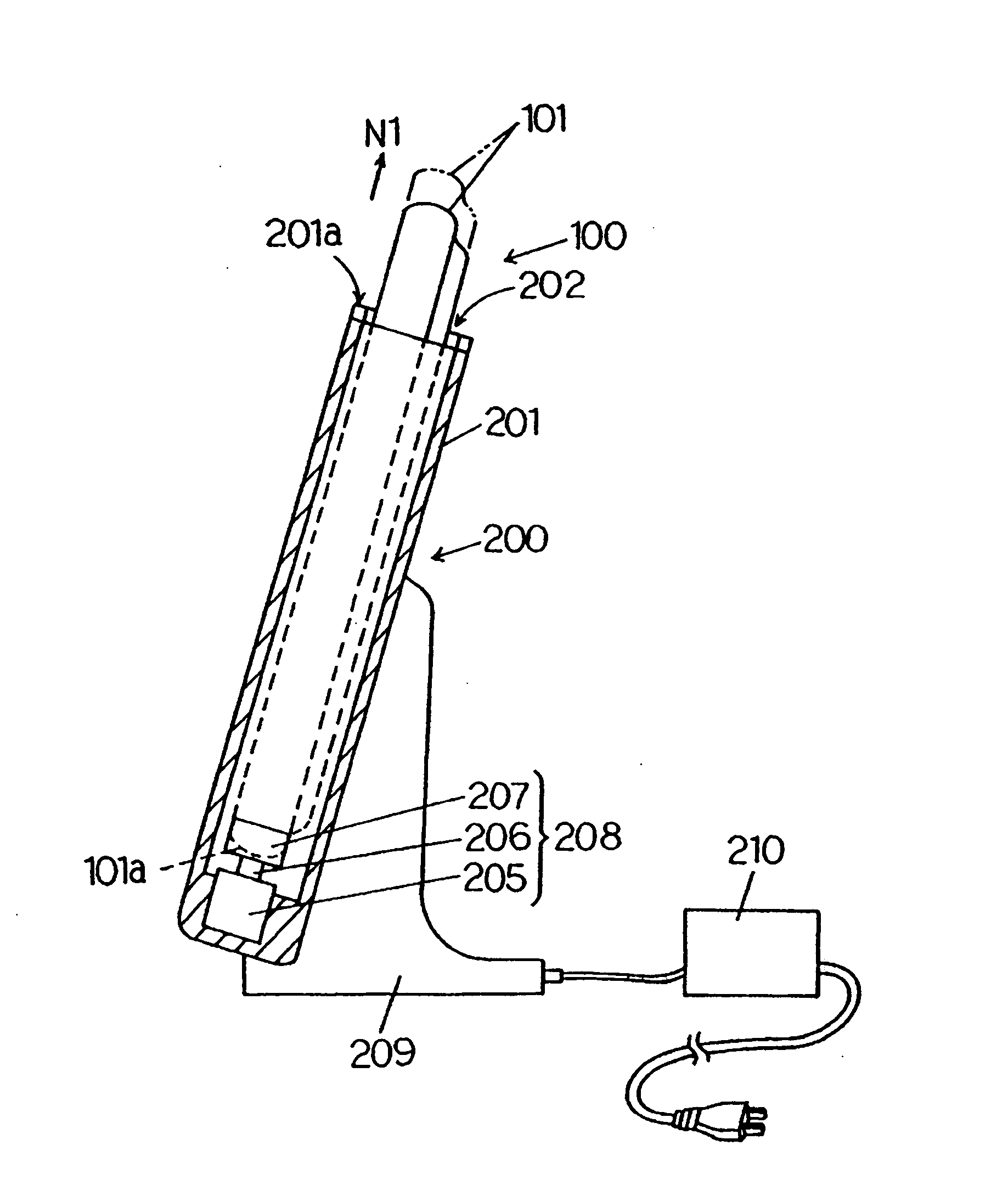 Mounting device for mobile information terminal, and mobile information terminal