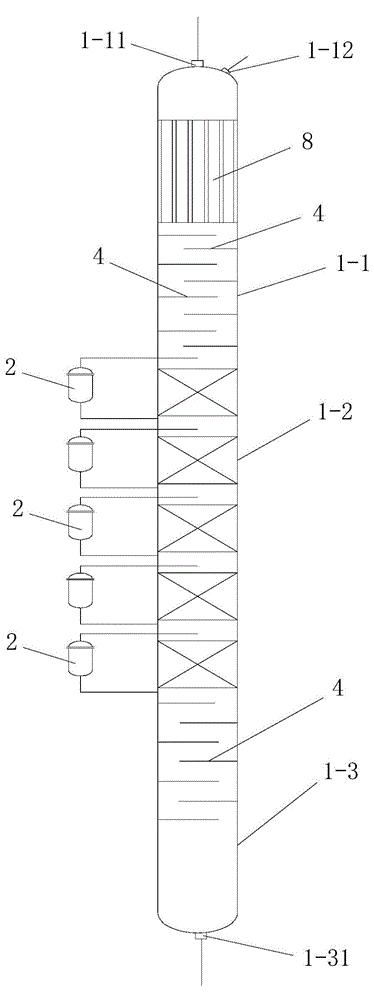 A cluster rectification device with side line reactor