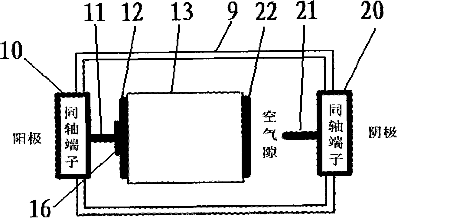 Ultrafast pulse power switch device as well as autoexcitation picosecond magnitude power pulse generator